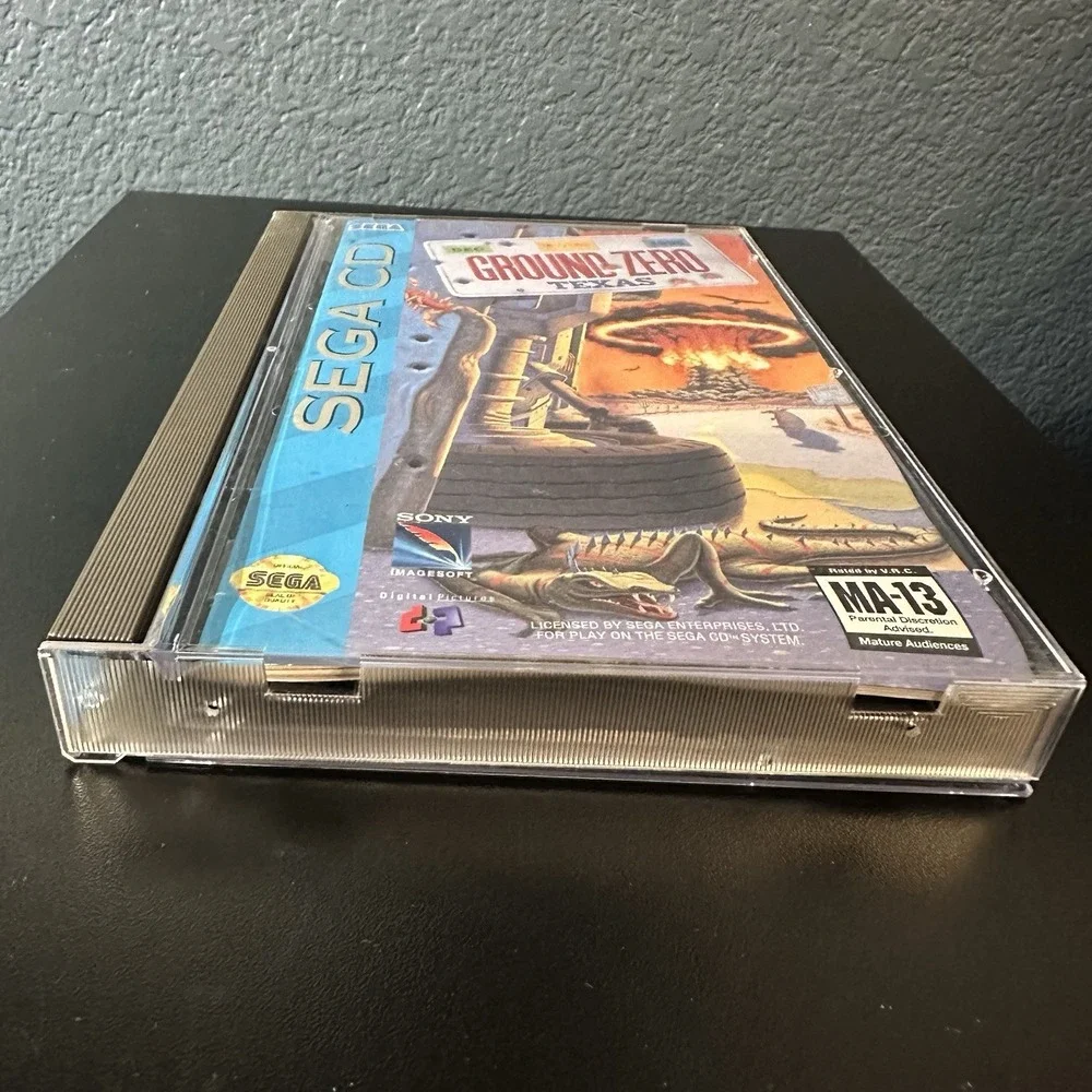 Ground Zero Texas (Sega CD, 1993) CIB Complete In Box W/ Registration Card EUC